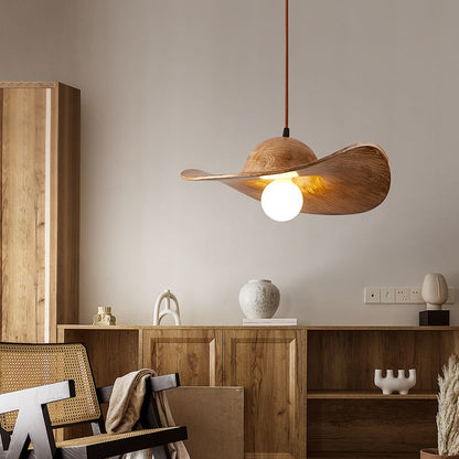 Straw Hat Resin Pendant Light