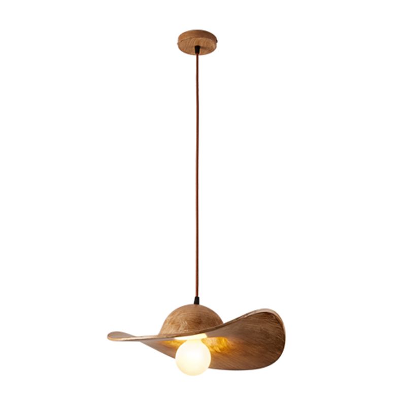 Straw Hat Resin Pendant Light