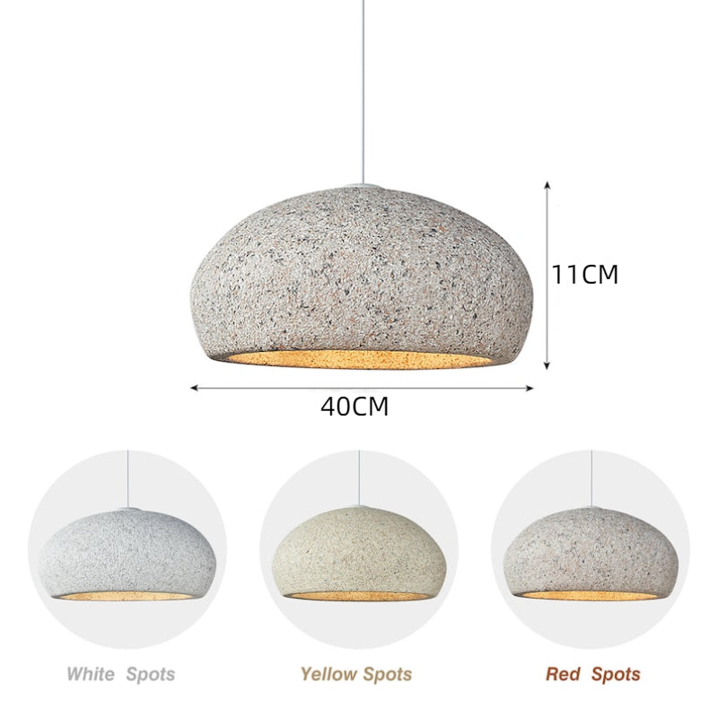 Speckled Oval Cream Pendant Light
