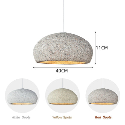 Speckled Oval Cream Pendant Light