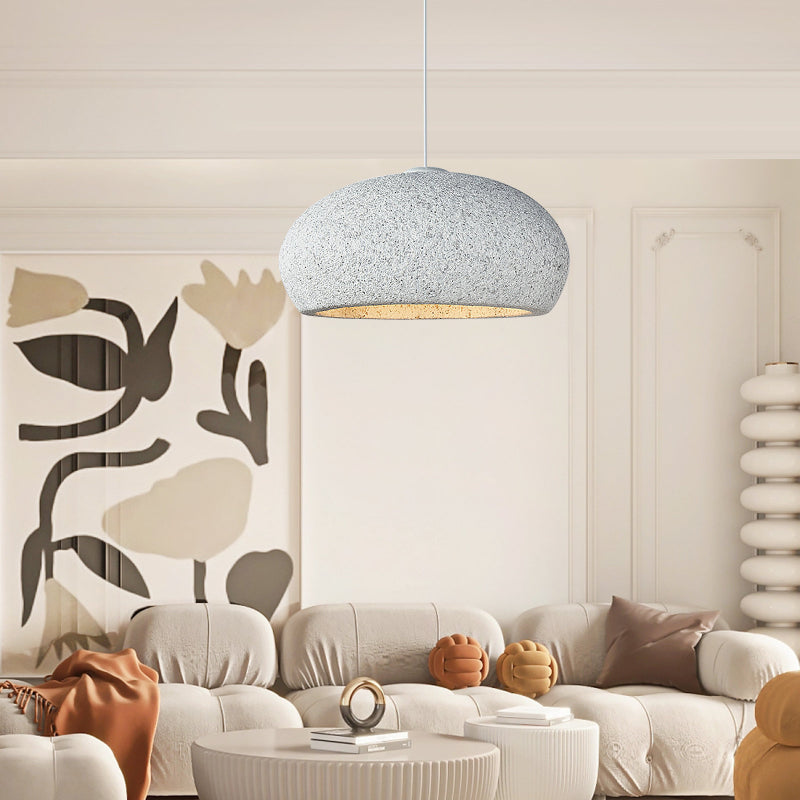 Speckled Oval Cream Pendant Light
