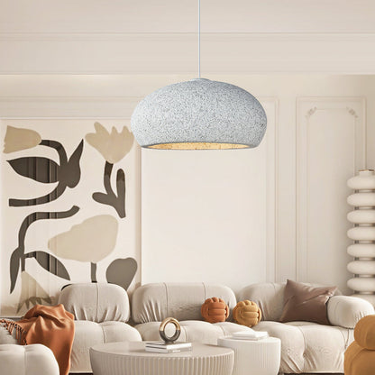 Speckled Oval Cream Pendant Light