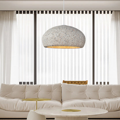 Speckled Oval Cream Pendant Light