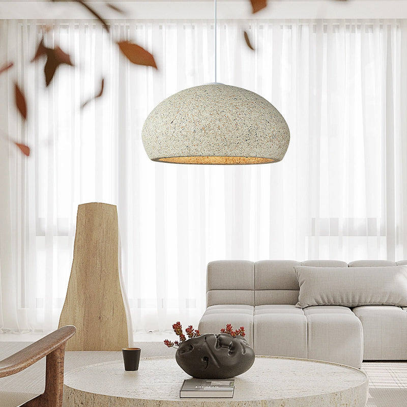Speckled Oval Cream Pendant Light