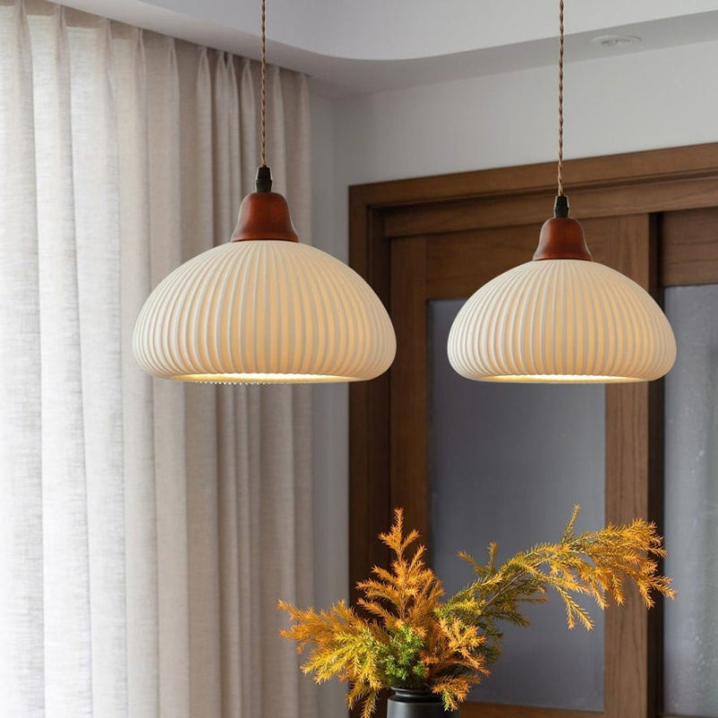 Nordic Vintage Ceramic Pendant Lights-[Modern pendant lighting for bedroom and living space]-Demolights UK