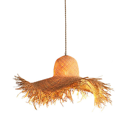 Handmade Straw Coastal Pendant Light