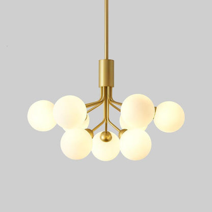 Gold Branching Globe Chandelier