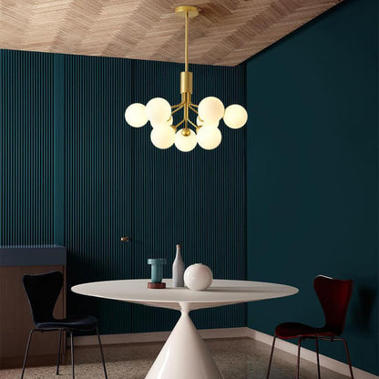 Gold Branching Globe Chandelier