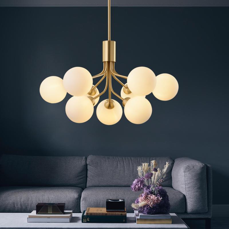 Gold Branching Globe Chandelier