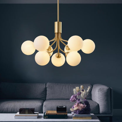 Gold Branching Globe Chandelier