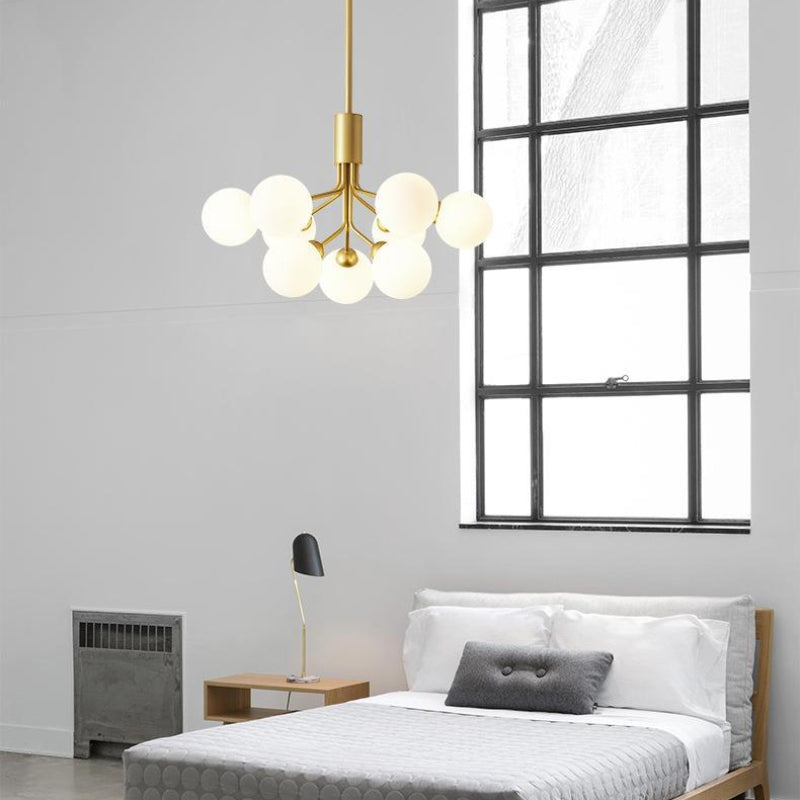 Gold Branching Globe Chandelier