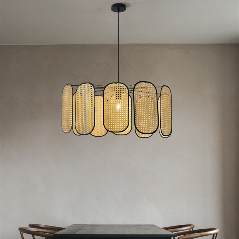 Rattan Petal Lamp 11-Leaf Pendant
