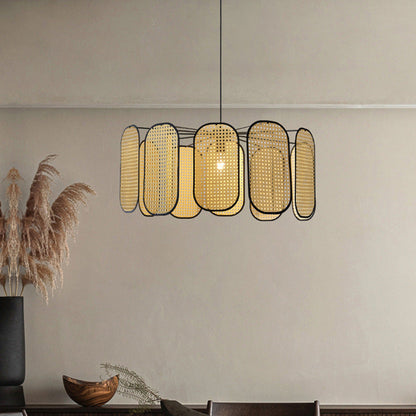 Rattan Petal Lamp 11-Leaf Pendant