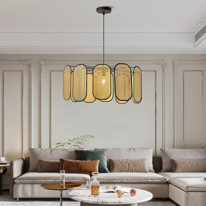Rattan Petal Lamp 11-Leaf Pendant
