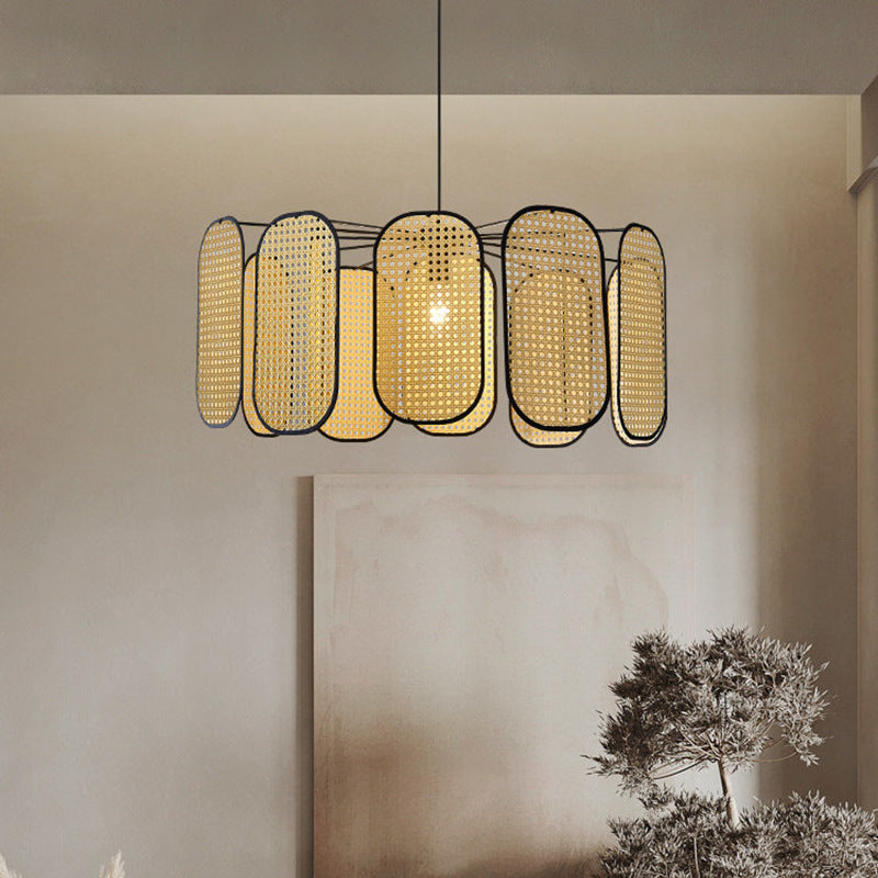 Rattan Petal Lamp 11-Leaf Pendant
