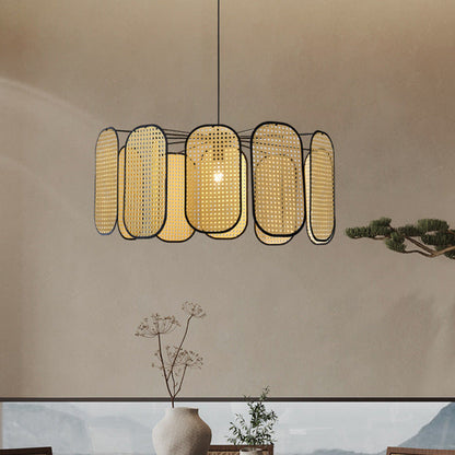 Rattan Petal Lamp 11-Leaf Pendant
