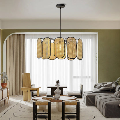 Rattan Petal Lamp 11-Leaf Pendant