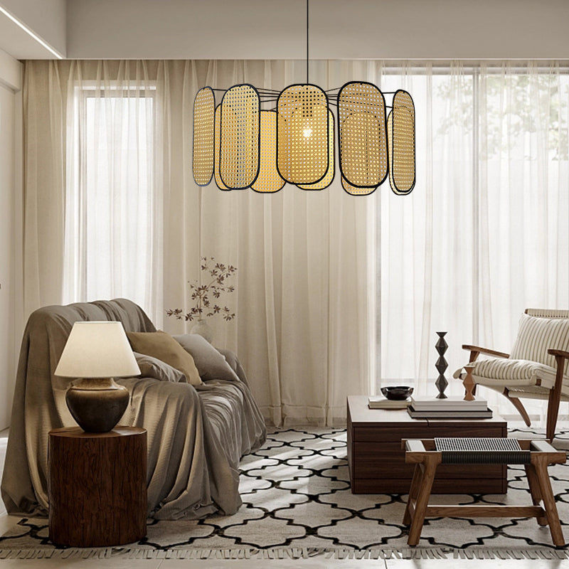 Rattan Petal Lamp 11-Leaf Pendant