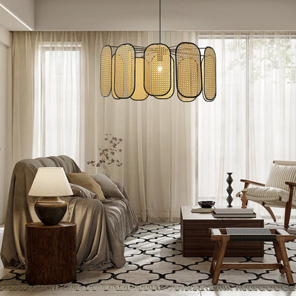 Rattan Petal Lamp 11-Leaf Pendant