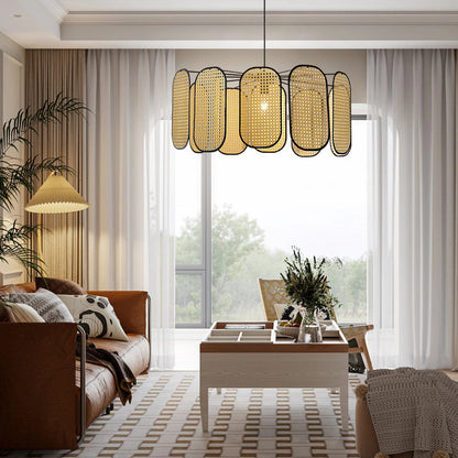 Rattan Petal Lamp 11-Leaf Pendant