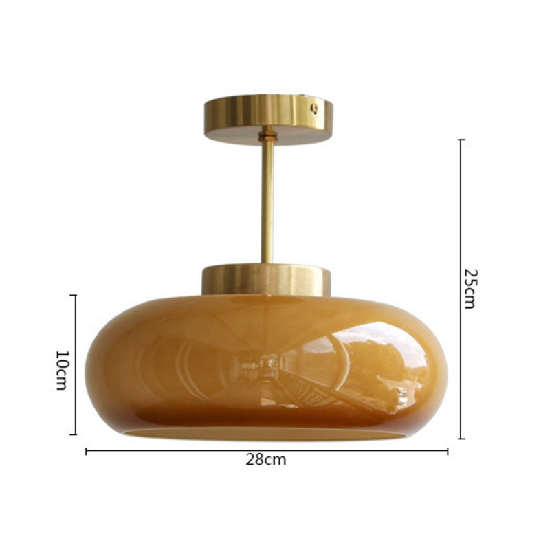 Vintage Glass Flush Ceiling Light