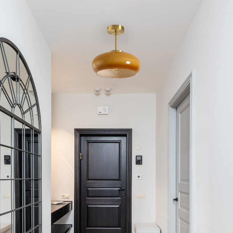 Vintage Glass Flush Ceiling Light
