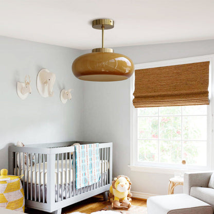 Vintage Glass Flush Ceiling Light