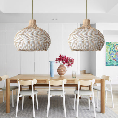 Large Rattan Woven Lamp Shade