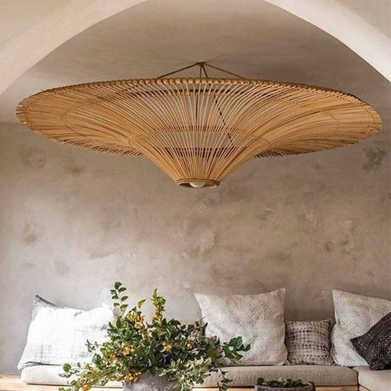 Large 80cm Rattan Pendant Light