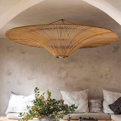 Large 80cm Rattan Pendant Light