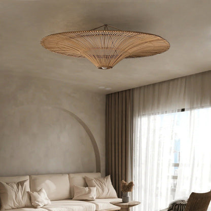 Large 80cm Rattan Pendant Light