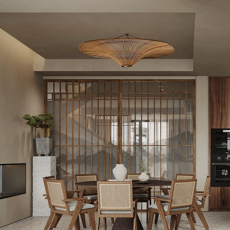 Large 80cm Rattan Pendant Light