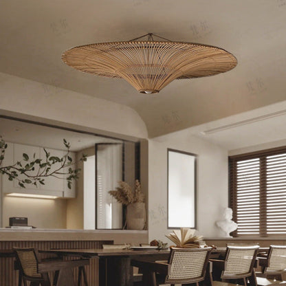 Large 80cm Rattan Pendant Light