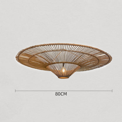 Large 80cm Rattan Pendant Light