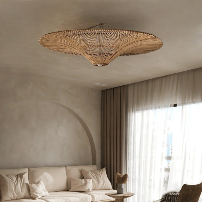 Modern Large Rattan Woven Lampshade