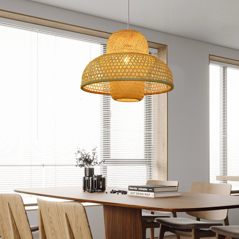 Natural Rattan Woven Pendant Light