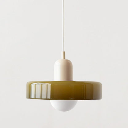 Colourful Glass Brim Shade Pendant