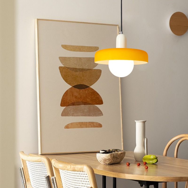 Colourful Glass Brim Shade Pendant