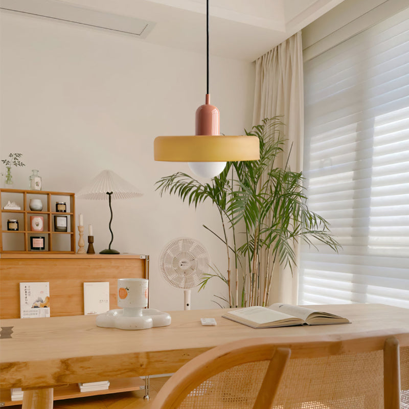 Colourful Glass Brim Shade Pendant