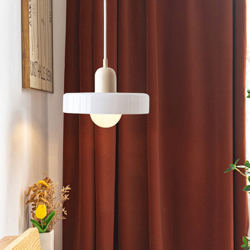Colourful Glass Brim Shade Pendant
