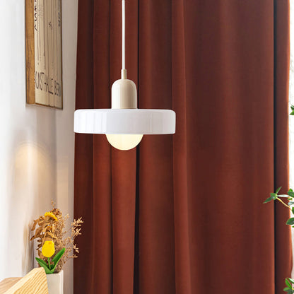 Colourful Glass Brim Shade Pendant