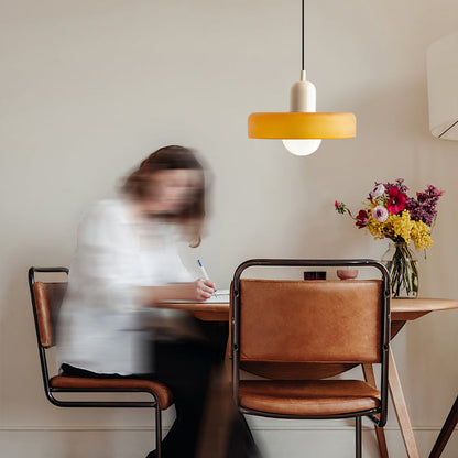 Colourful Glass Brim Shade Pendant