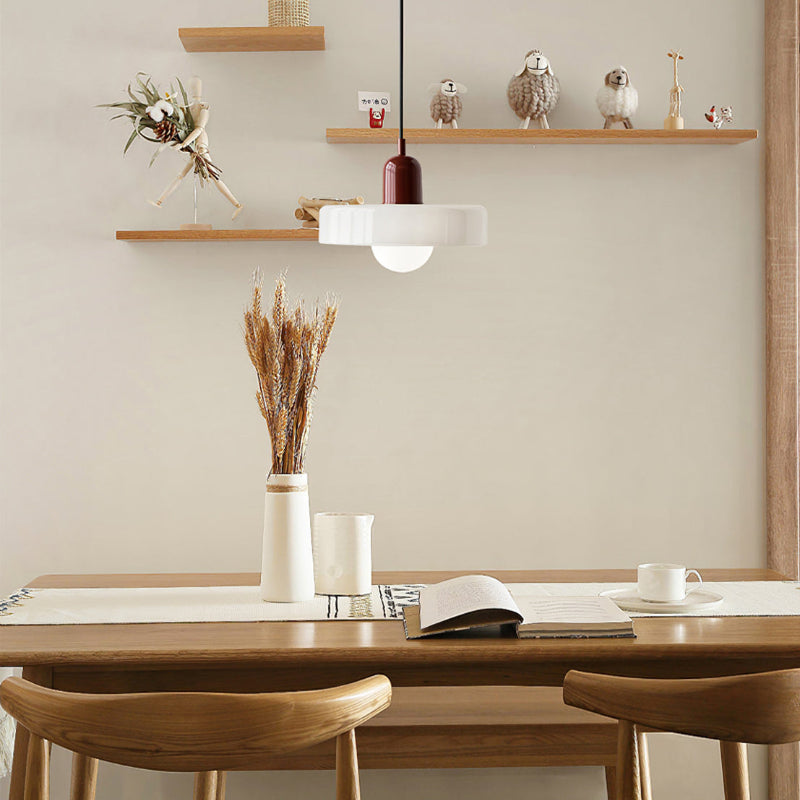 Colourful Glass Brim Shade Pendant