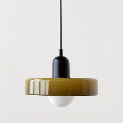 Colourful Glass Brim Shade Pendant