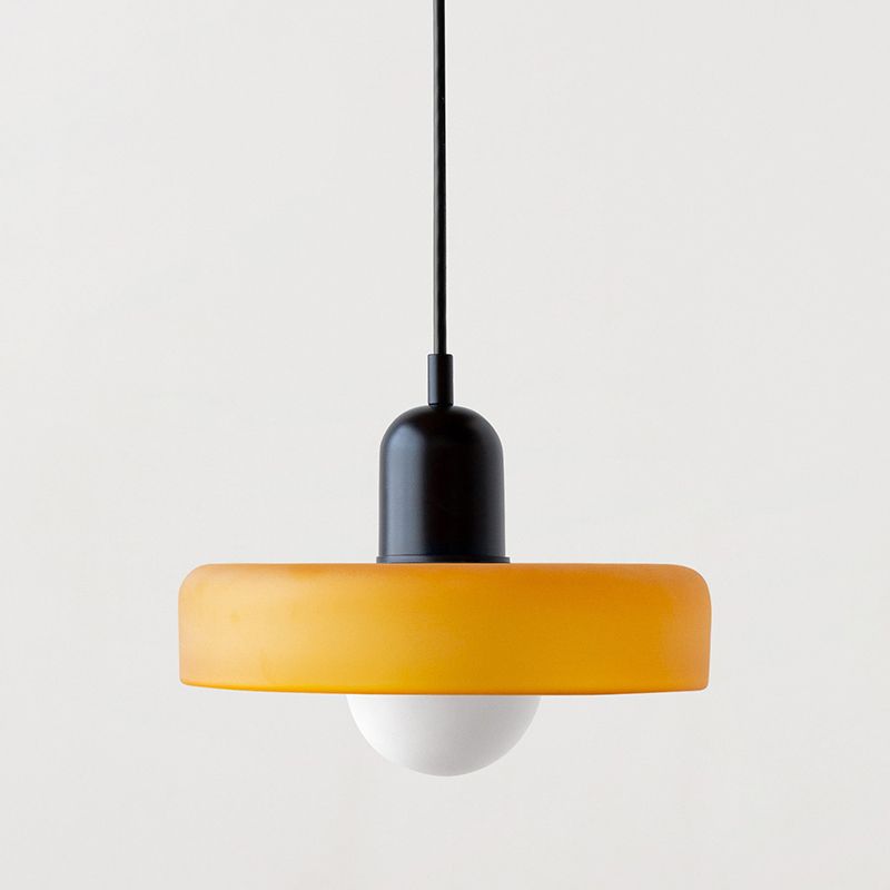 Colourful Glass Brim Shade Pendant