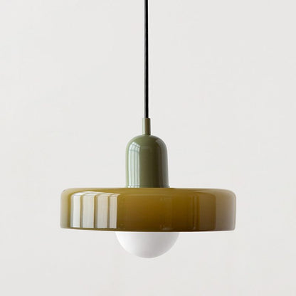 Colourful Glass Brim Shade Pendant