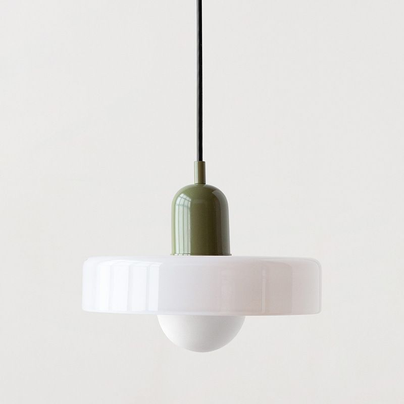 Colourful Glass Brim Shade Pendant