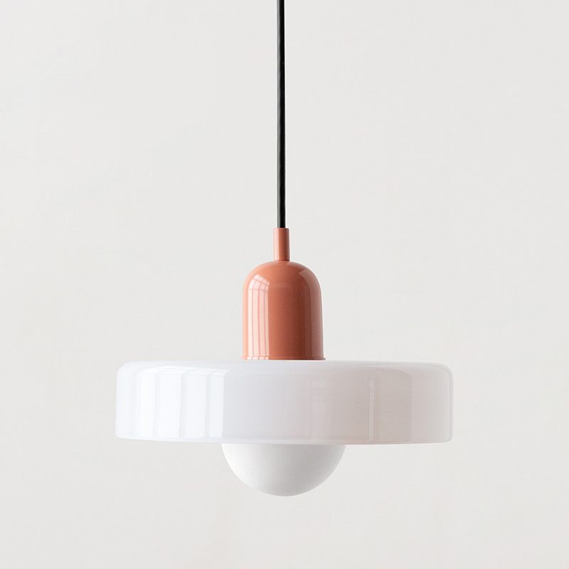 Colourful Glass Brim Shade Pendant
