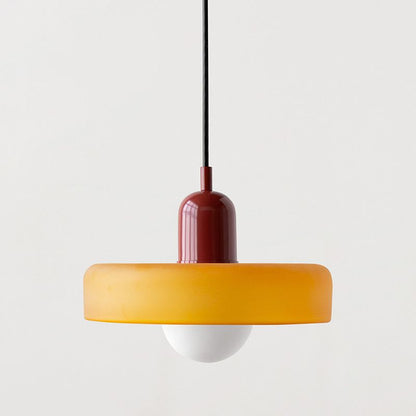 Colourful Glass Brim Shade Pendant
