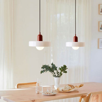 Colourful Glass Brim Shade Pendant